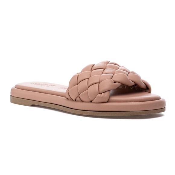 SEYCHELLES - Belissima Nude Slide Leather Size 8 - Picture 1 of 7